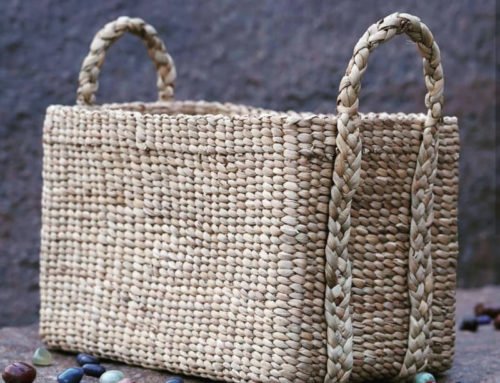 Basket made from Water Hyacinth